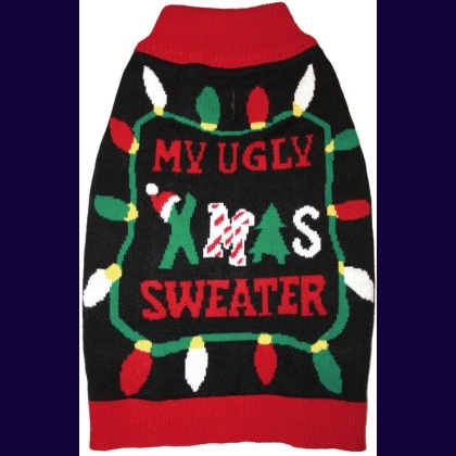 Fashion Pet Black Ugly XMAS Dog Sweater