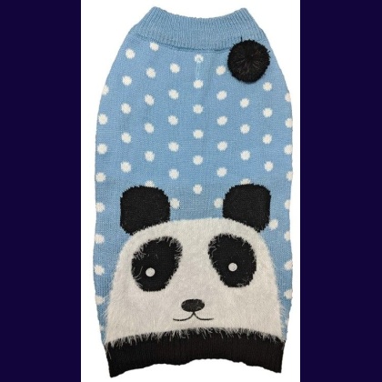 Fashion Pet Panda Dog Sweater Blue