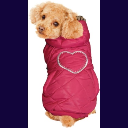 Fashion Pet Girly Puffer Dog Coat Pink