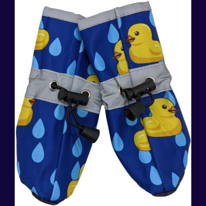 Fashion Pet Rubber Ducky Dog Rainboots Royal Blue