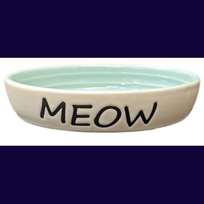 Spot Oval Green Meow Dish 6