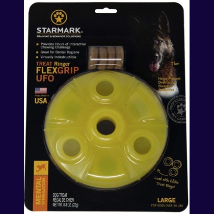 Starmark Flexgrip Ringer UFO Treat Toy Large