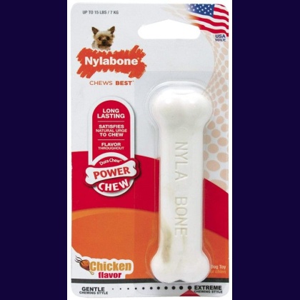 Nylabone Dura Chew Smooth White Dog Bone - Chicken Flavor