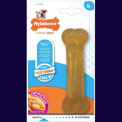 Nylabone Puppy Chew Dog Bone - Chicken Flavor