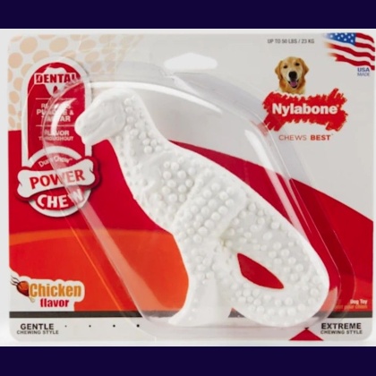 Nylabone Dinosaur Dental Dog Chew Chicken Flavor