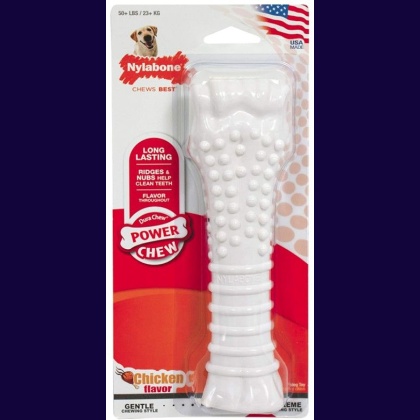 Nylabone Dura Chew Smooth White Dog Bone - Chicken Flavor