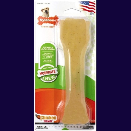 Nylabone Flexi Chew Dog Bone - Chicken Flavor