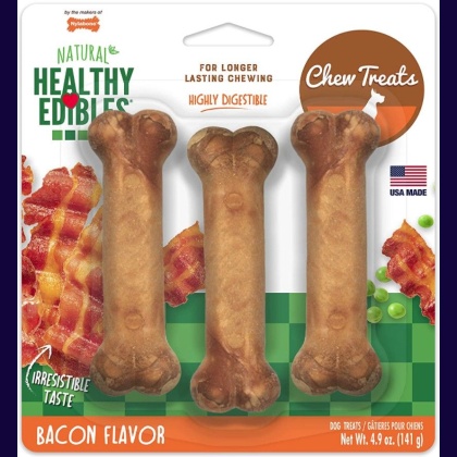 Nylabone Healthy Edibles Wholesome Dog Chews - Bacon Flavor