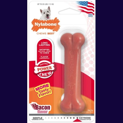 Nylabone Dura Chew Durable Dog Bone - Bacon Flavor