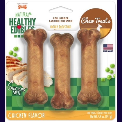 Nylabone Healthy Edibles Wholesome Dog Chews - Chicken Flavor