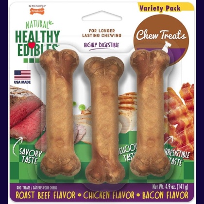 Nylabone Healthy Edibles Wholesome Dog Chews - Variety Pack