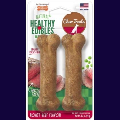 Nylabone Healthy Edibles Chews Roast Beef Regular