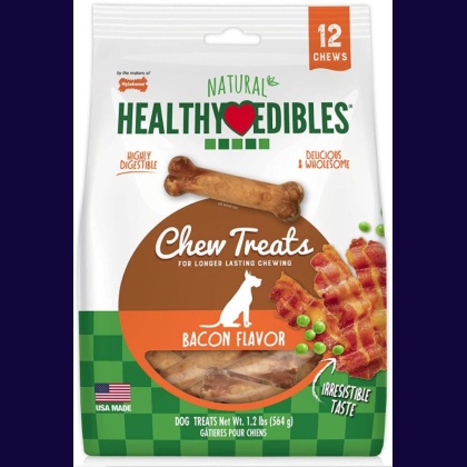 Nylabone Healthy Edibles Wholesome Dog Chews - Bacon Flavor