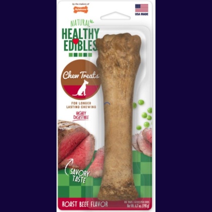 Nylabone Healthy Edibles Wholesome Dog Chews - Roast Beef Flavor