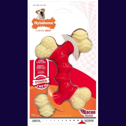 Nylabone Dura Chew Double Bone - Bacon Flavor