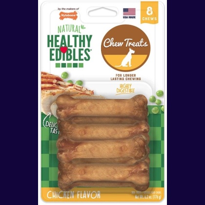 Nylabone Healthy Edibles Wholesome Dog Chews - Chicken Flavor