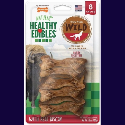 Nylabone Natural Healthy Edibles Wild Bison Chew Treats