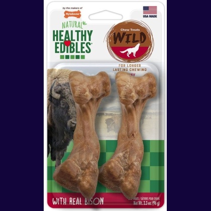 Nylabone Natural Healthy Edibles Wild Bison Chew Treats