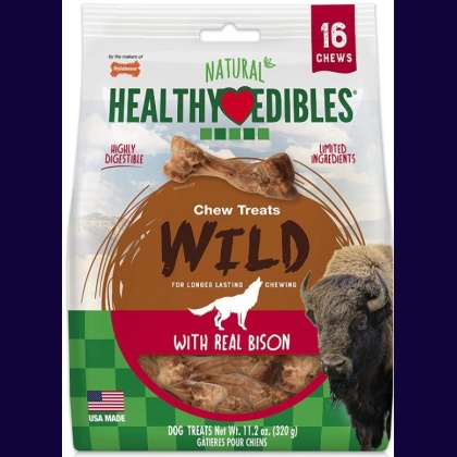 Nylabone Natural Healthy Edibles Wild Bison Chew Treats