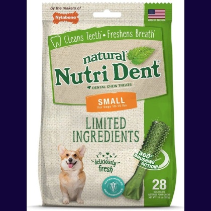 Nylabone Natural Nutri Dent Fresh Breath Dental Chews - Limited Ingredients