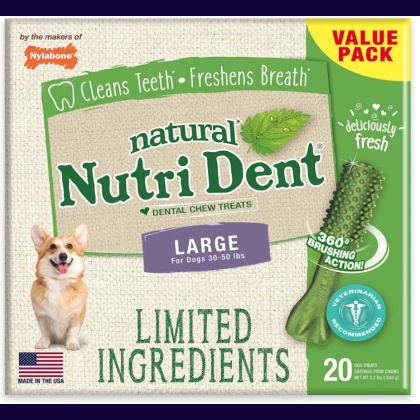 Nylabone Natural Nutri Dent Fresh Breath Dental Chews - Limited Ingredients