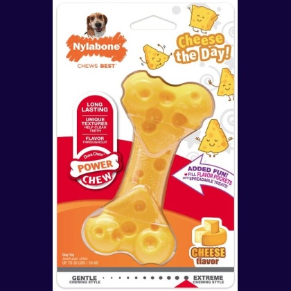 Nylabone Power Chew Cheese Bone Dog Toy