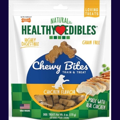 Nylabone Natural Healthy Edibles Chicken Chewy Bites Dog Treats