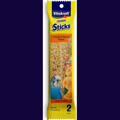 Vitakraft Crunch Sticks Parakeet Treat - Orange & Apricot Flavor