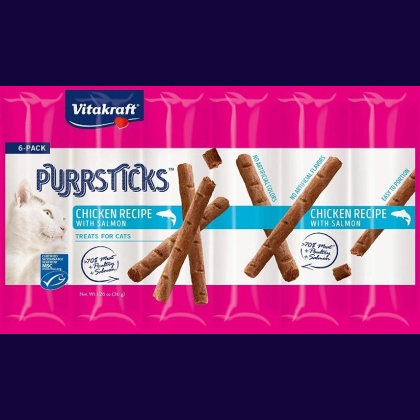 Vitakraft PurrSticks Chicken & Salmon Treats for Cats