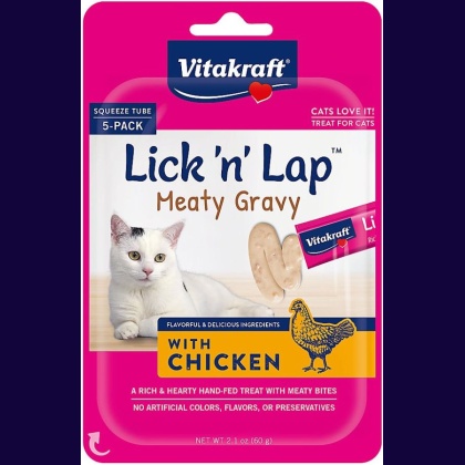 Vitakraft Lick n Lap Meaty Gravy with Chicken Cat Treat