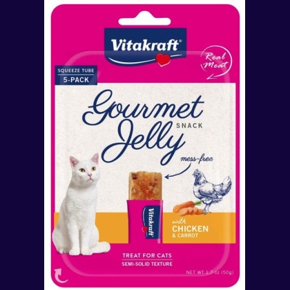 VitaKraft Gourmet Jelly Cat Treat with Chicken and Carrot