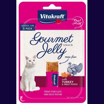 VitaKraft Gourmet Jelly Cat Treat with Turkey and Sweet Potato