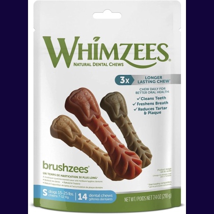 Whimzees Brushzees Dental Treats Small