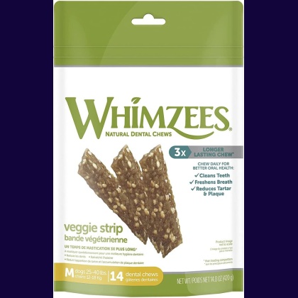 Whimzees Veggie Strip Natural Daily Dental Chew Medium