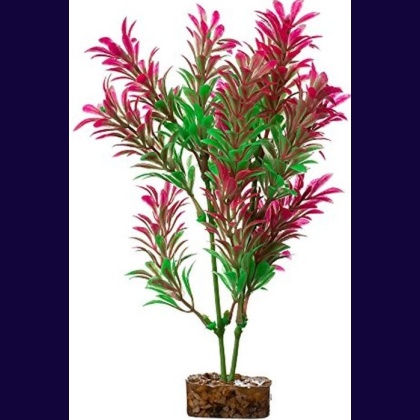 GloFish Plastic Aquarium Plant - Green/Pink