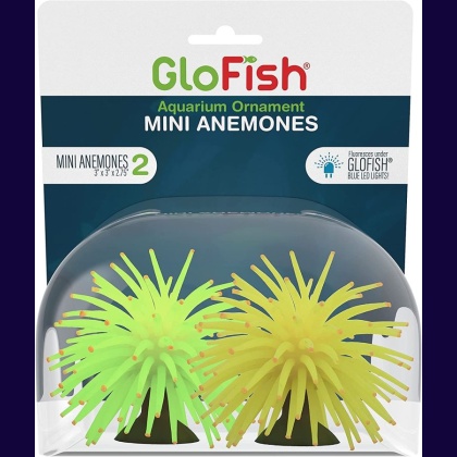 Tetra GloFish Anemone Aquarium Ornament Mini Multi-Pack