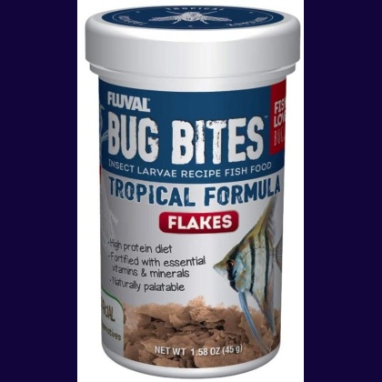 Fluval Bug Bites Insect Larvae Tropical Fish Flake