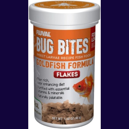 Fluval Bug Bites Insect Larvae Goldfish Formula Flakes