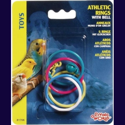 Living World Athletic Rings with Bell Bird Toy