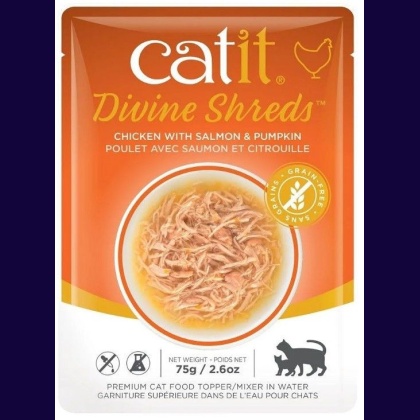 Catit Divine Shreds Chicken with Salmon and Pumpkin