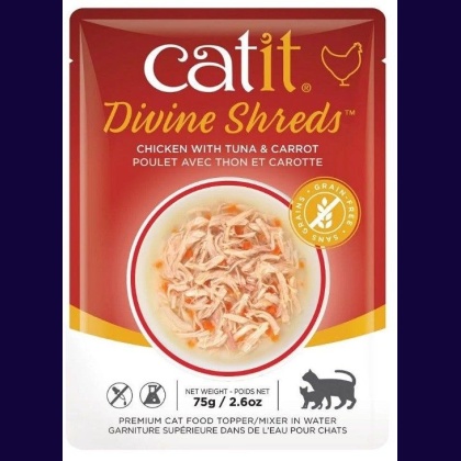 Catit Divine Shreds Chicken with Tuna and Carrot