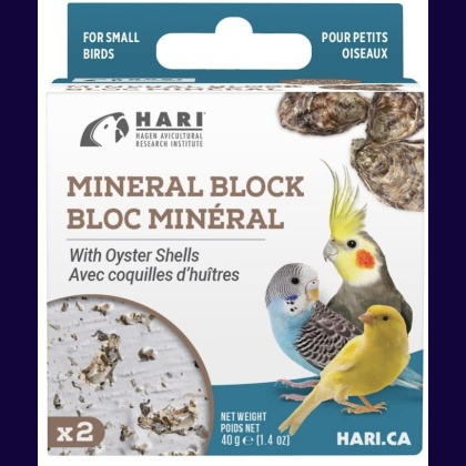 HARI Oyster Shell Mineral Block for Small Birds