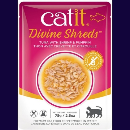 Catit Divine Shreds Tuna with Shrimp and Pumpkin