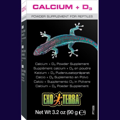 Exo-Terra Calcium + D3 Powder Supplement for Reptiles