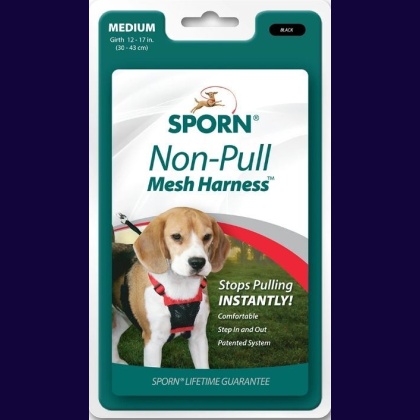 Sporn Non Pull Mesh Harness for Dogs - Black