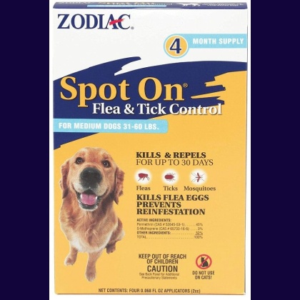 Zodiac Spot on Flea & Tick Controller for Dogs