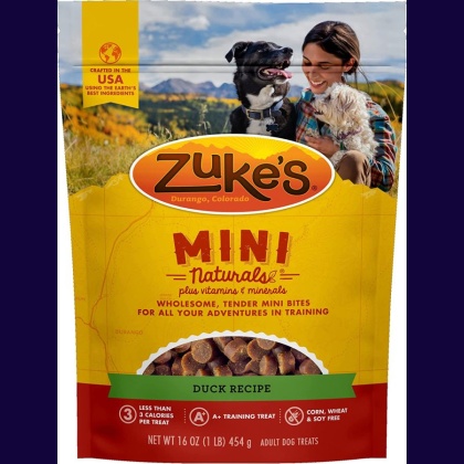 Zuke's Mini Naturals Moist Dog Treats - Delicious Duck Recipe