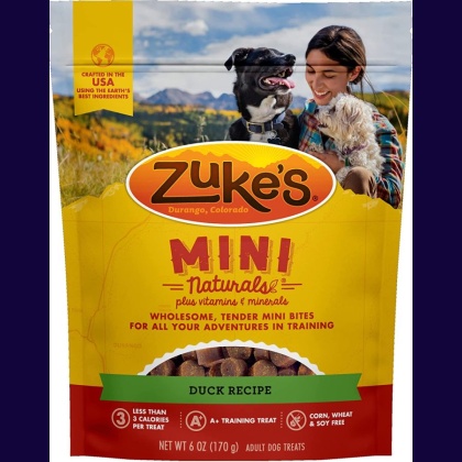 Zuke\'s Mini Naturals Moist Dog Treats - Delicious Duck Recipe