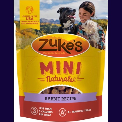 Zukes Mini Naturals Dog Treat - Wild Rabbit Recipe