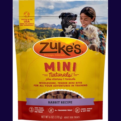 Zukes Mini Naturals Dog Treat - Wild Rabbit Recipe